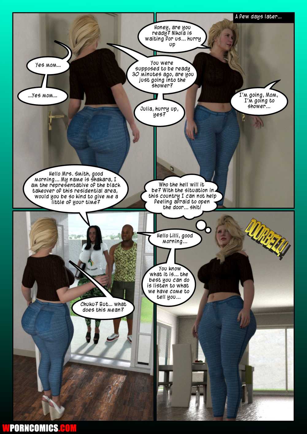 1001px x 1417px - âœ…ï¸ Porn comic 3D Black Takeover. Part 1. Sex comic company of swingers | Porn  comics in English for adults only | sexkomix2.com