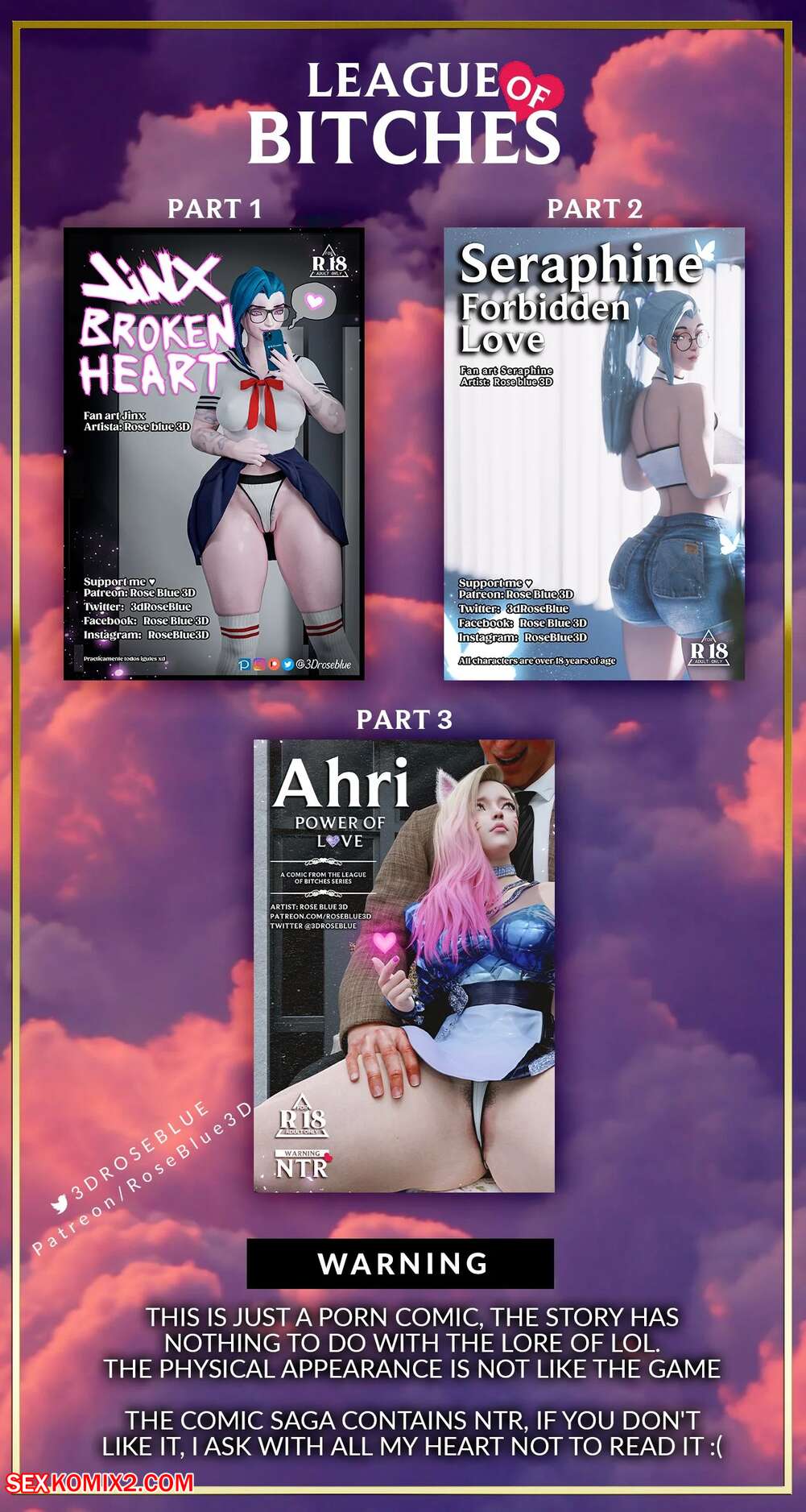 1001px x 1877px - âœ…ï¸ Porn comic Ahri Power Of Love. Chapter 3. Rose Blue 3D. Sex comic sexy  blonde met âœ…ï¸ | | Porn comics hentai adult only | wporncomics.com