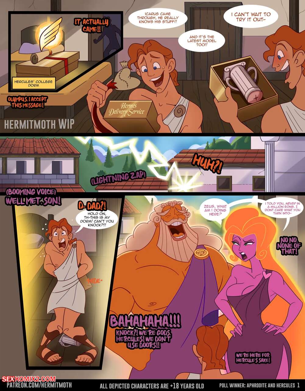 Porn comic Aphrodites Lesson. Hercules. HermitMoth