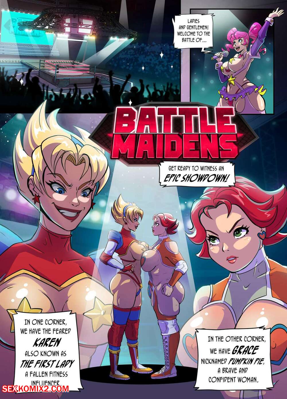 ✅️ Porn comic Battle Maidens Karen vs Grace. Crisisbeat Sex comic hot busty  blonde | Porn comics in English for adults only | sexkomix2.com