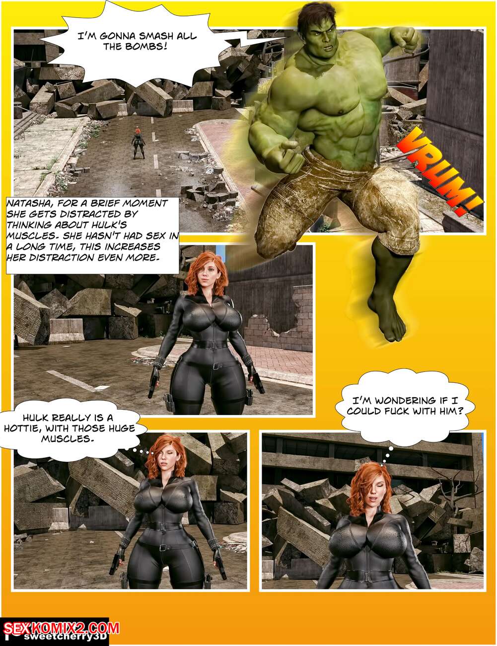 Black widow and hulk porn comic