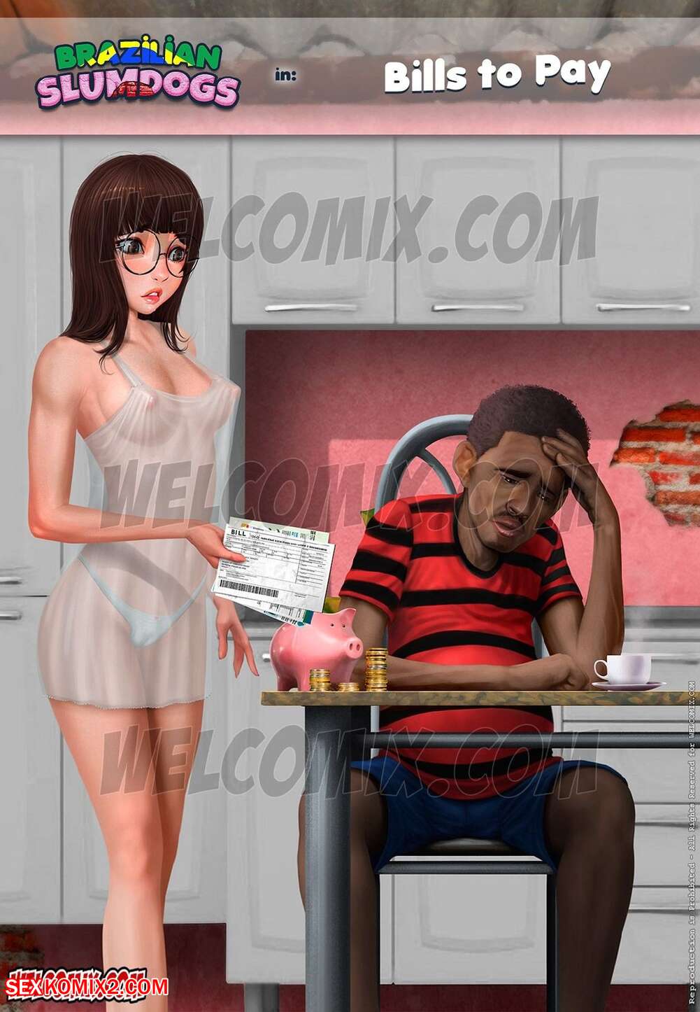 Porn comic Brazilian Slumdogs.  Bills To Pay. Chapter 4. WC TF.