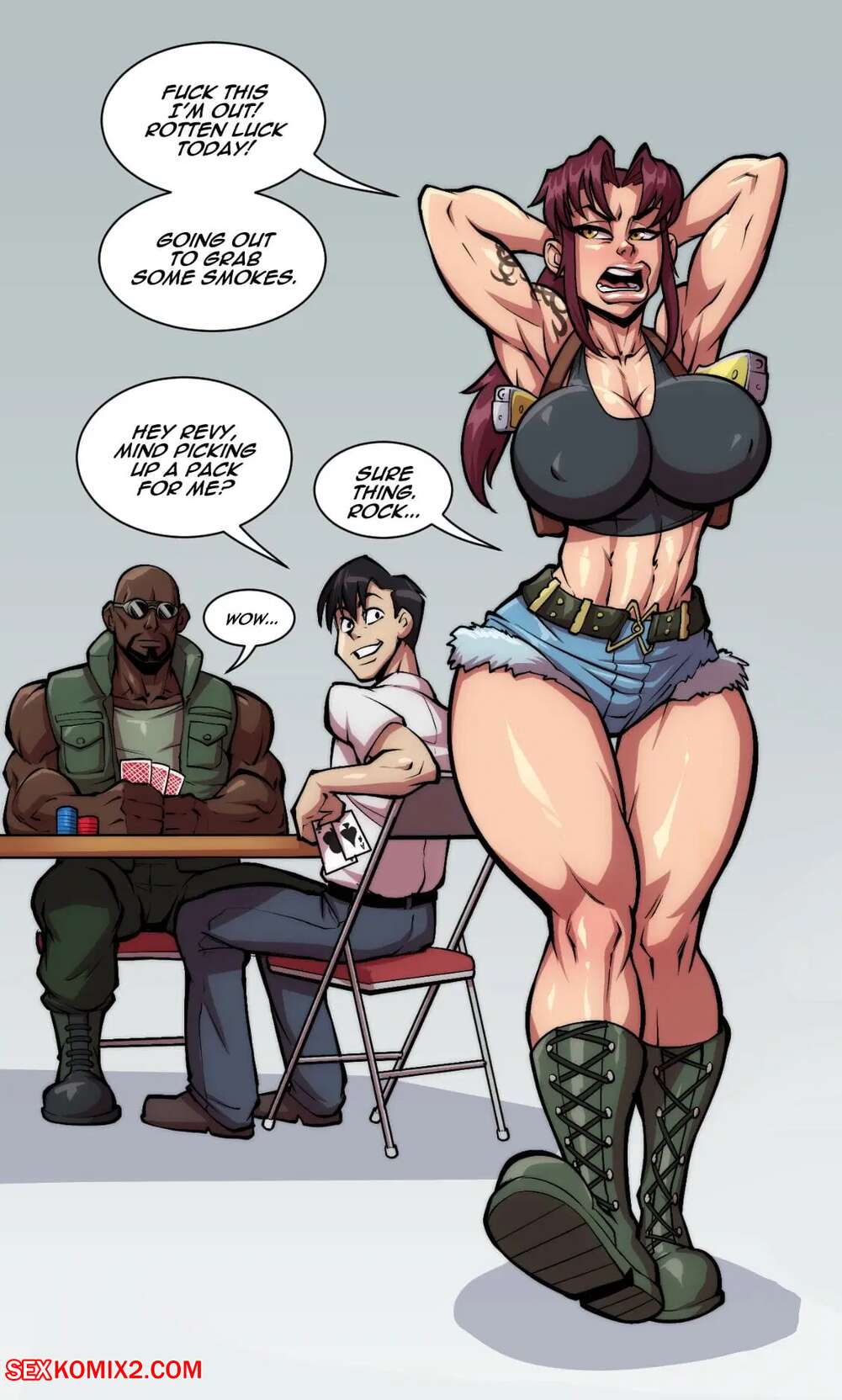 Female muscle growth porn comics