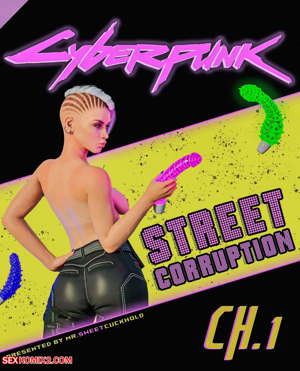 Porn comic Street Corruption. Chapter 1. Cyberpunk 2077. Mr.SweetCuckhold