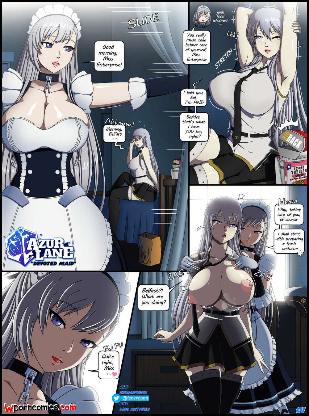 Lan Sex - âœ…ï¸ Porn comic Devoted Maid. Azur Lane. StormFeder. Sex comic sexy maid  knows | Porn comics in English for adults only | sexkomix2.com