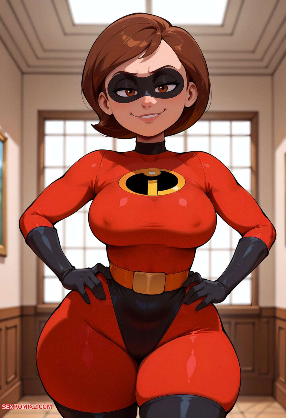 Porn comic Elastigirl x BBC. Floxin