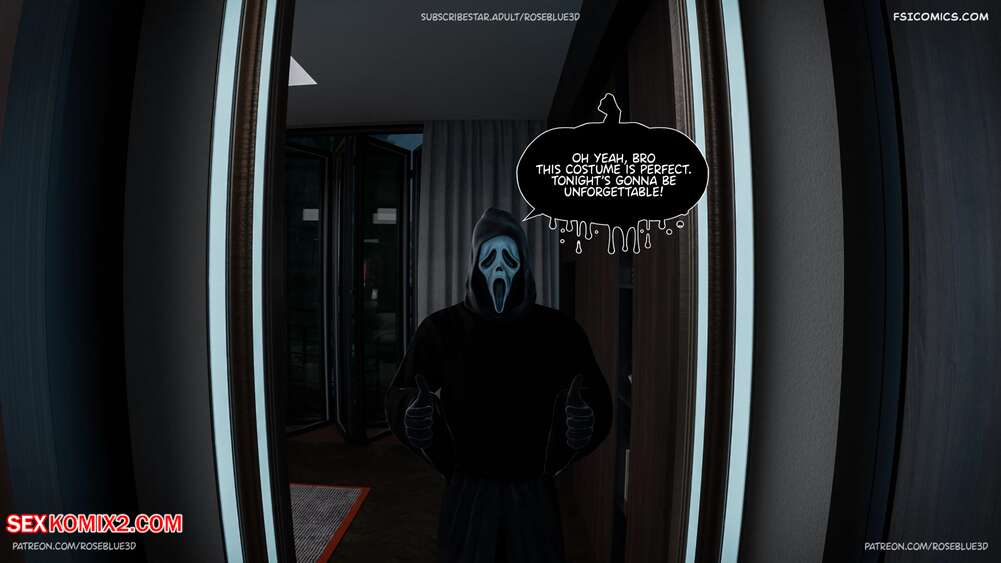 Porn comic Halloween Special. Chapter 1. Rose Blue 3D