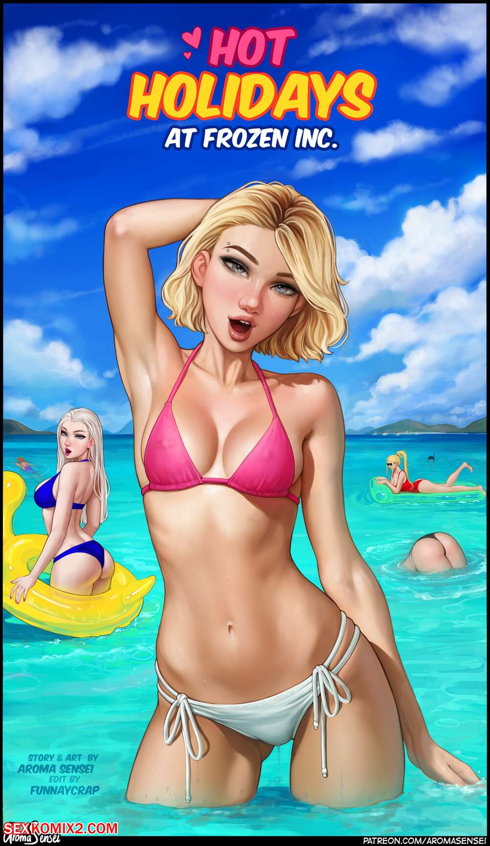 Art Busty Beach Sex Fight - âœ…ï¸ Porn comic Hot Holidays at Frozen Inc. Aroma Sensei. Sex comic busty  blonde friends | Porn comics in English for adults only | sexkomix2.com