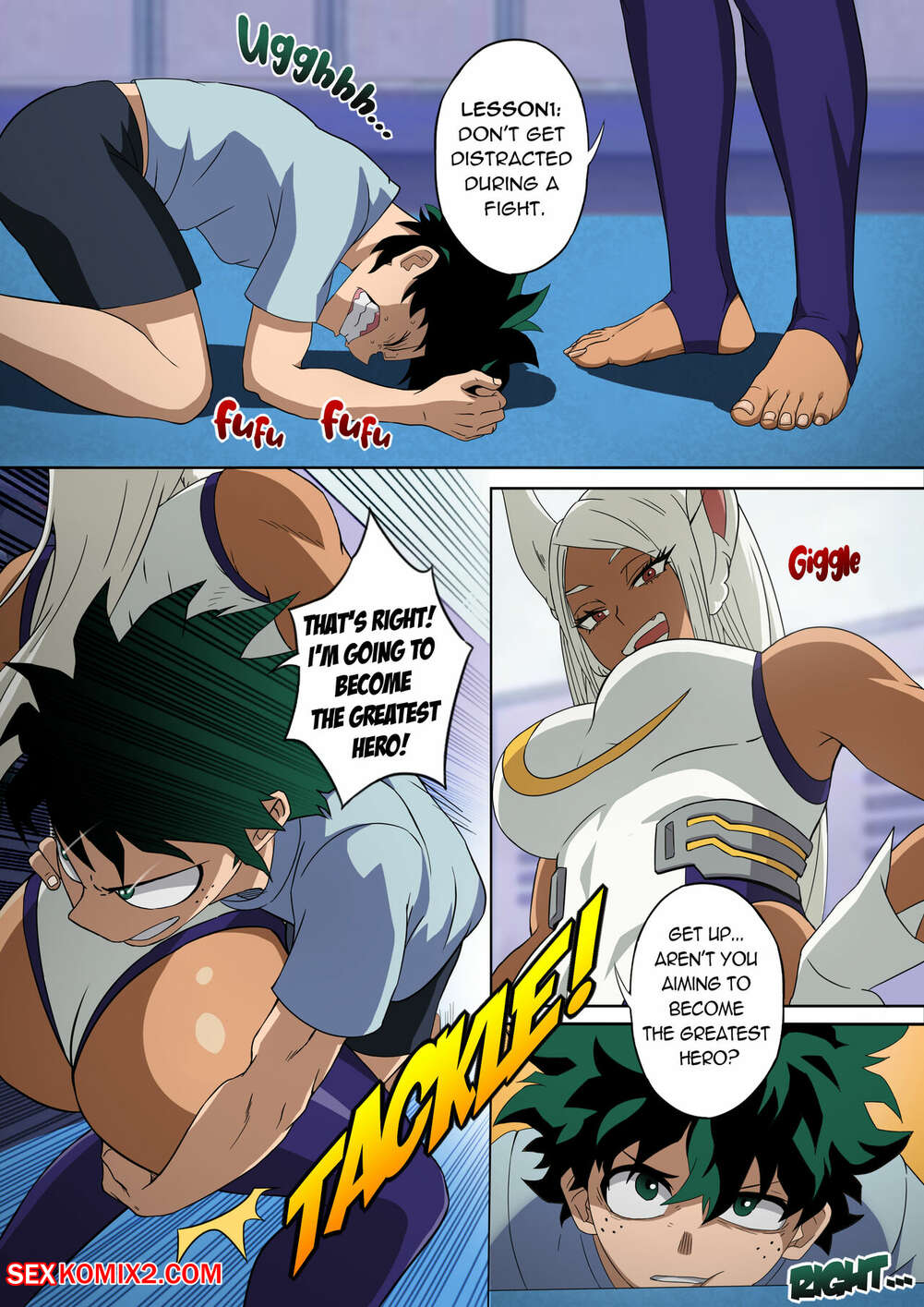 Deku x mirko porn comic