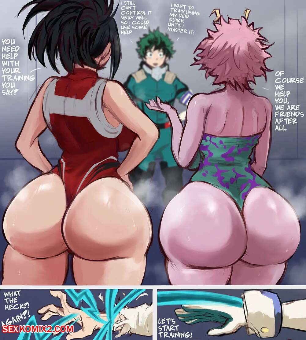 ✅️ Porn comic Momo Yaoyorozo x Mina Ashido Arachnart Sex comic  