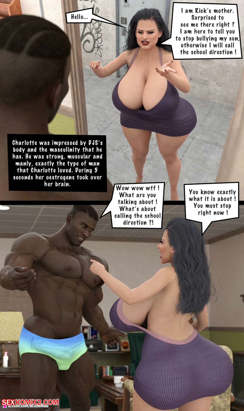 Son mom black cock porn comics