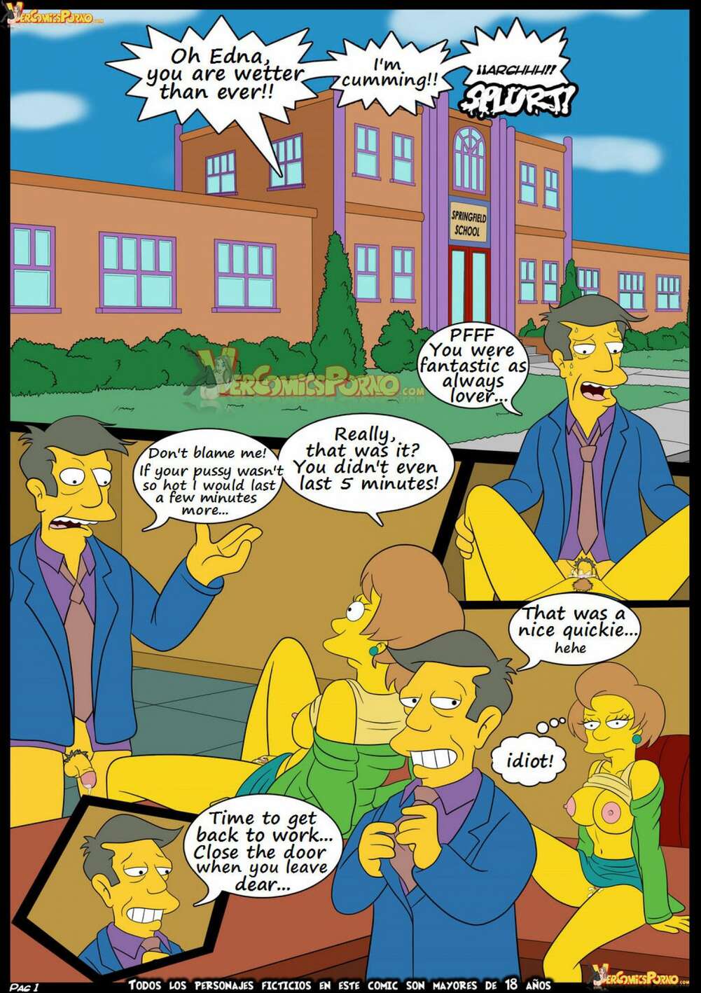 Simpsons Porn Teacher - âœ…ï¸ Porn comic Old Habits. Part 5. The Simpsons. Sex comic saw the  headmaster | Porn comics in English for adults only | sexkomix2.com