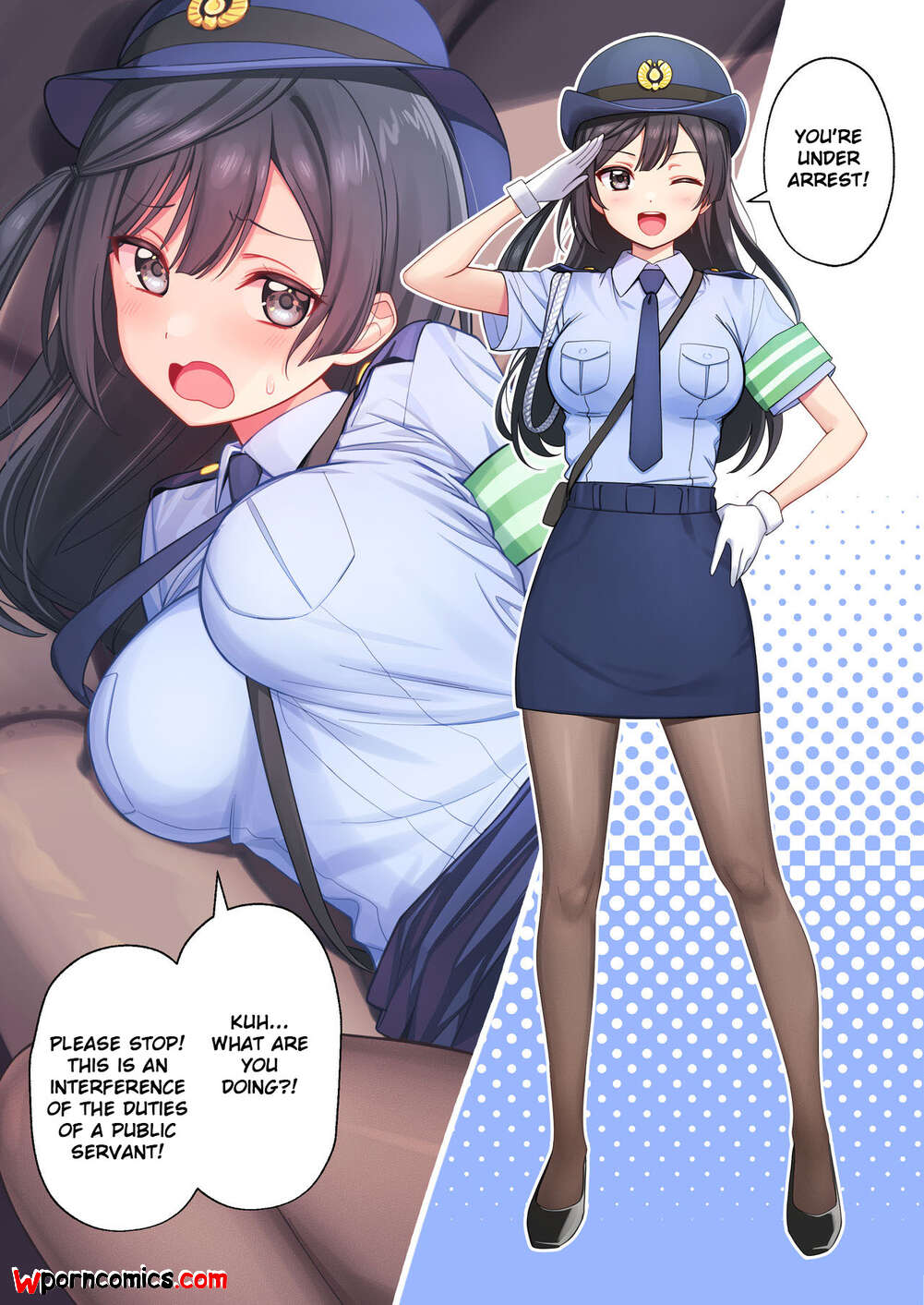 Anime police porn