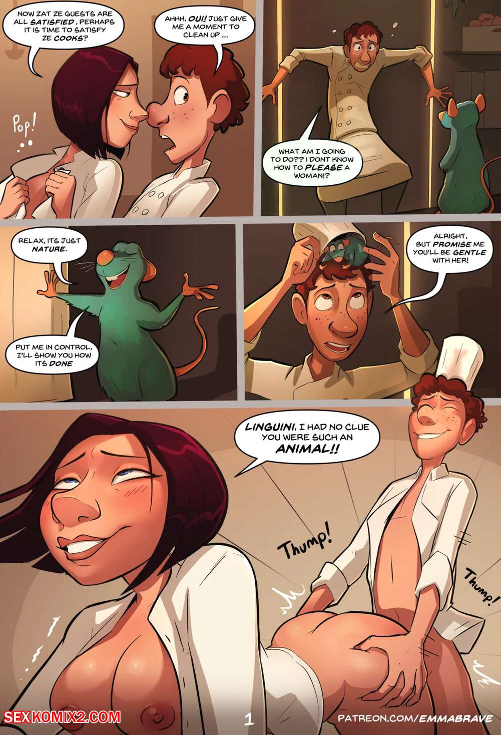 ✅️ Porn comic Ratatouille. EmmaBrave Sex comic the kitchen closed, | Porn  comics in English for adults only | sexkomix2.com