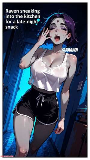 Porn comic Raven Sneaking into the Kitchen for a Late Night Snack. Mittoshura.