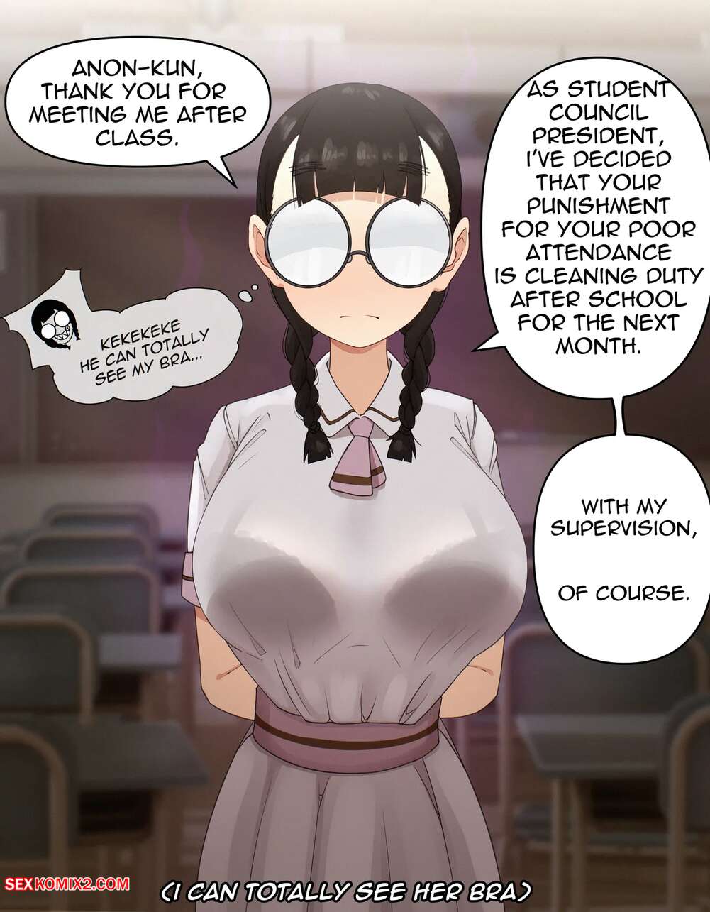 Porn comic Reiko Mizushima, Student Council President. SoftshikiOni