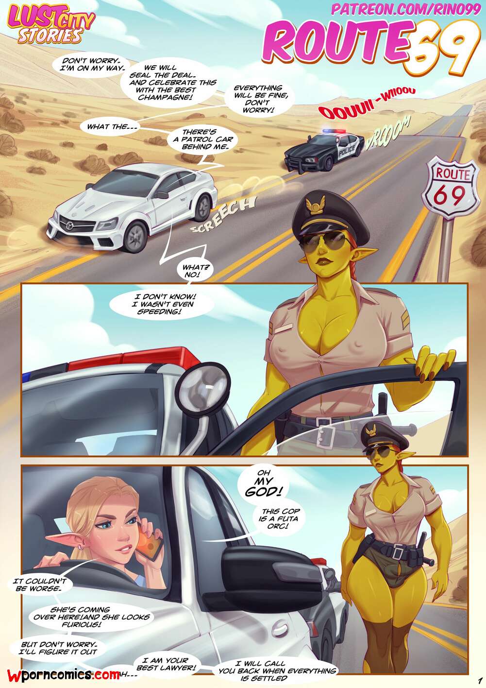 Speeding ticket busty porn comics