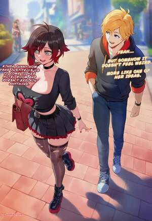 Porn comic RWBY. Ruby x Yang X Jaune. Meiogun