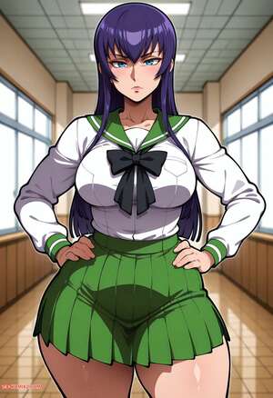 Porn comic Saeko Busujima. Floxin