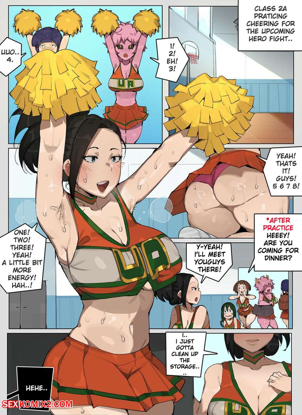 Cheerleader Porn - âœ…ï¸ Porn comic Secret Cheerleading Practice. Elijahzx Sex comic hot brunette  was | Porn comics in English for adults only | sexkomix2.com