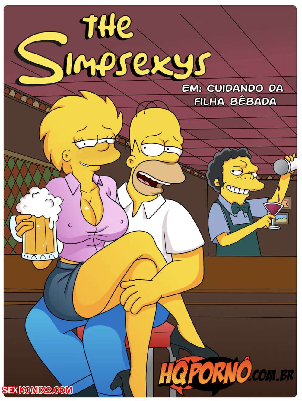 ✅️ Porn comic Simpsons. Part 16. Caring for a drunk daughter picture pic photo