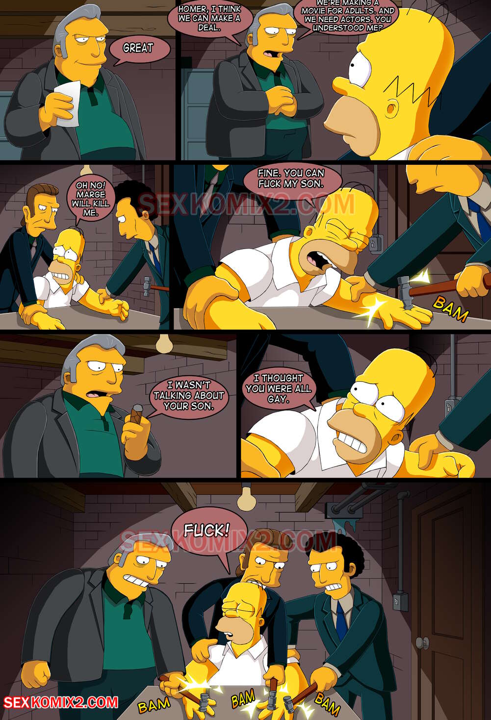 Simpsons gay porn comics
