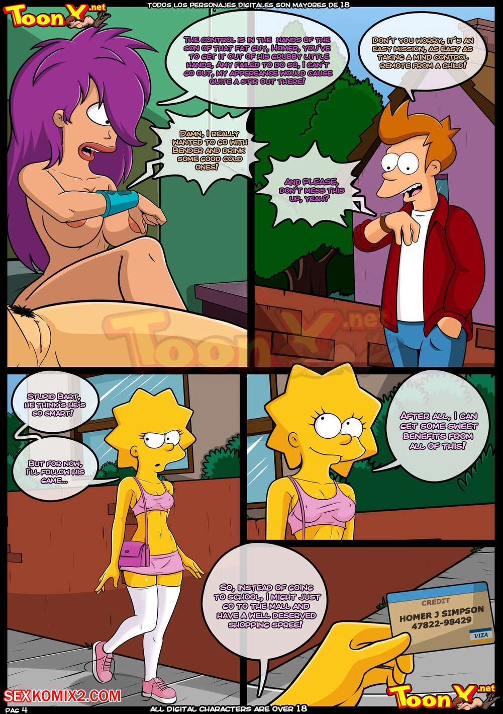 Simpsons and furturama porn comic