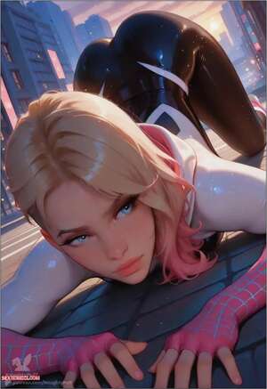 Porn comic Spider Gwen. Rooftop Temptation. NaughtyPuff