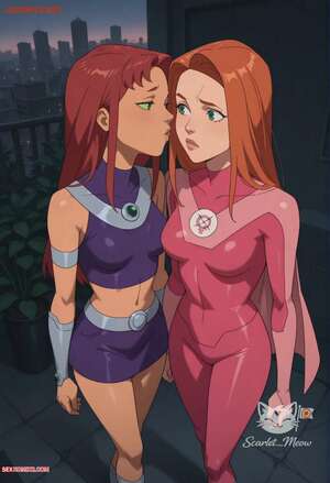 Porn comic Starfire x Atom Eve. Scarlet Meow