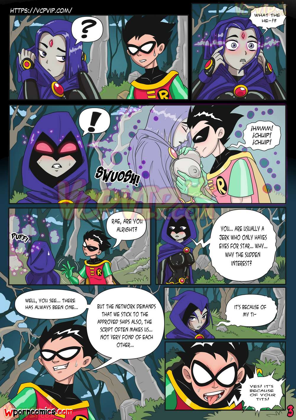 Raven and robin comic porn