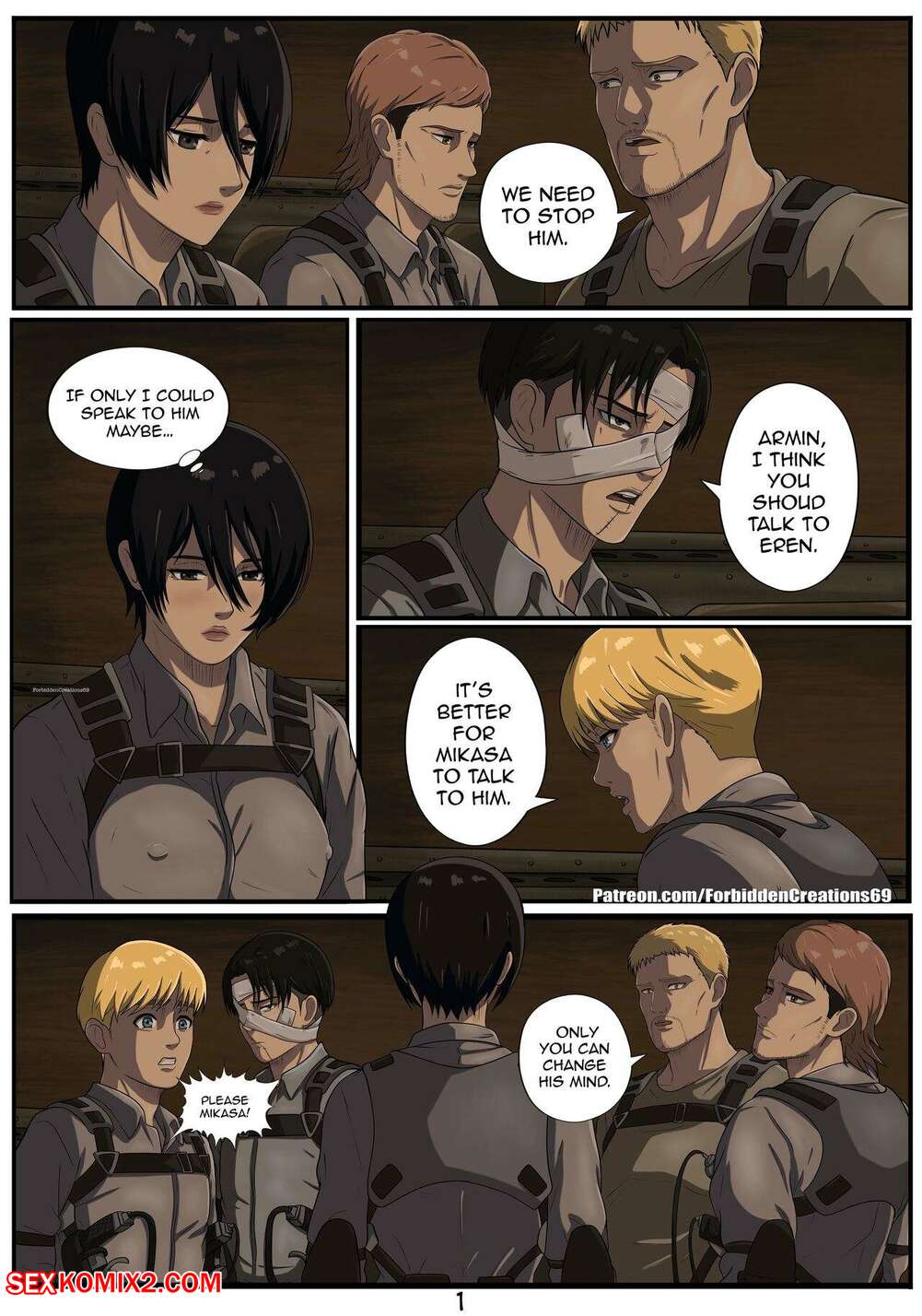 Eren x armin porn comic