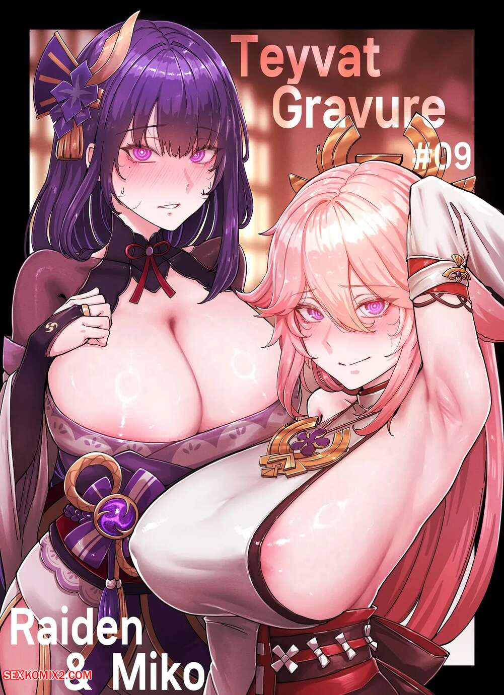 Porn comic Teyvat Gravure 9. Raiden and Miko. Horori