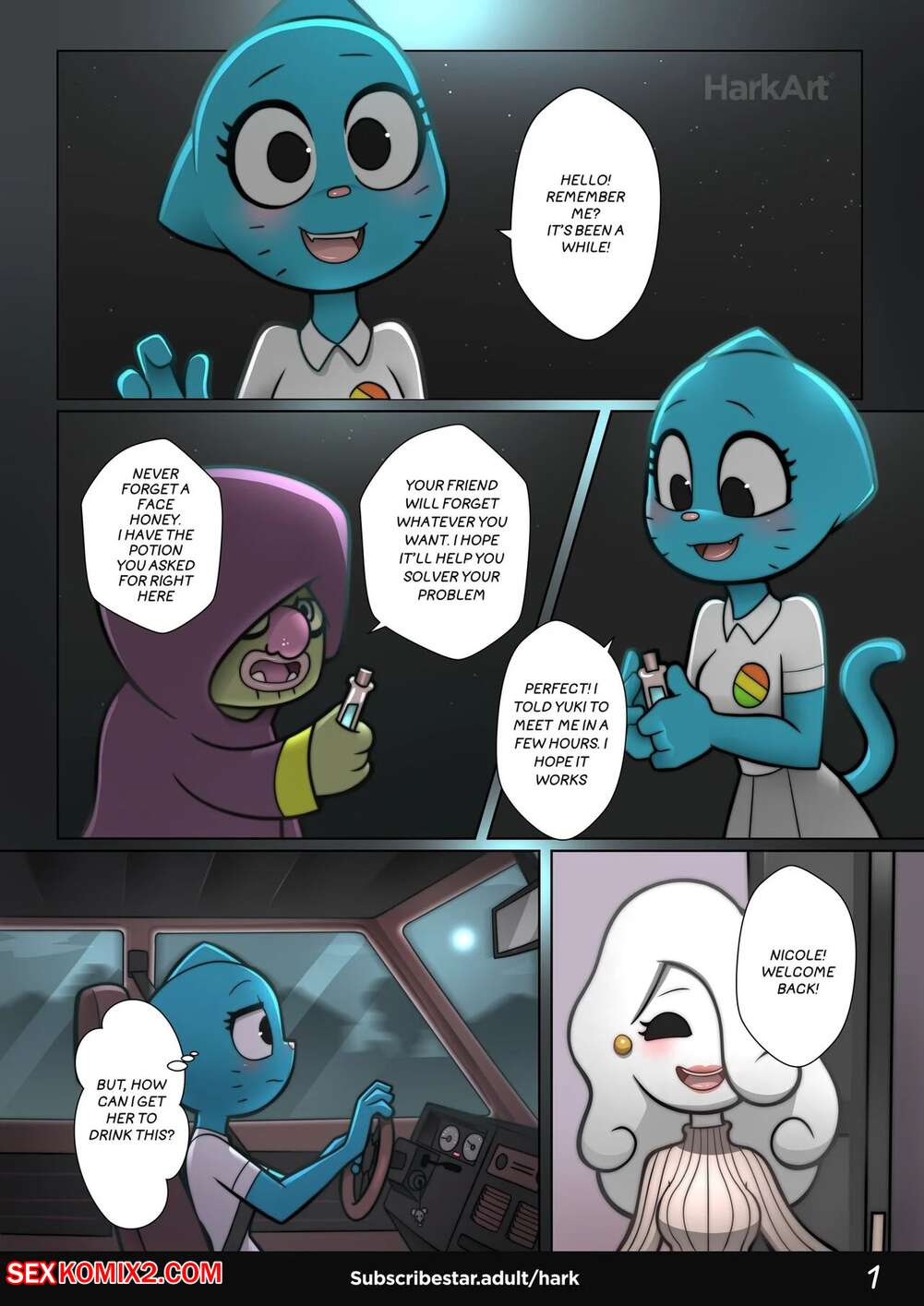 The amazing surprise gumball and nicole porn comic